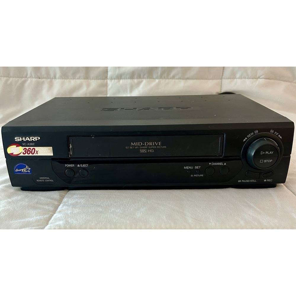 Sharp VC-A582U VCR VHS 4-Head Hi-Fi Player Recorder Tested Working No Remote